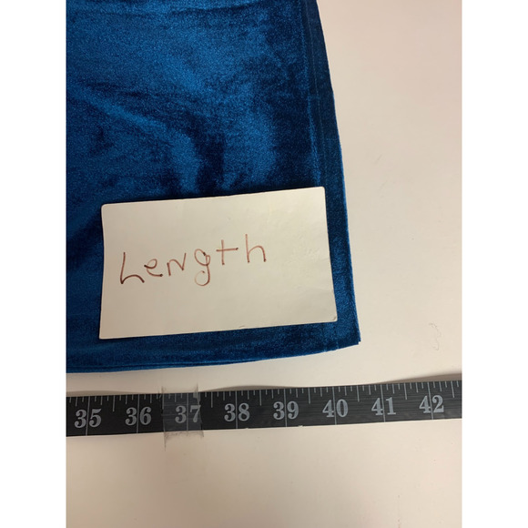 Dress Velvet Glam Pinup Sheath Holiday Party Dance Timeless Womens Size XL Blue - Picture 9 of 10